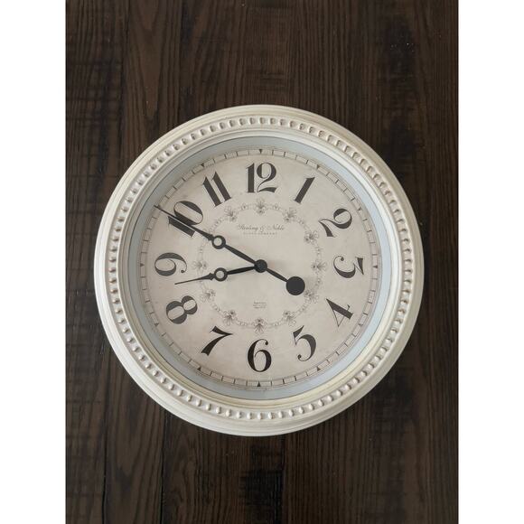 Mainstays 15.5” Round Antique White French Country Analog Wall Clock - Picture 2 of 8